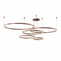Esstisch – 20 cm, moderner Stil, mit LED-Beleuchtung, aus Aluminium, Braun, für Wohnzimmer