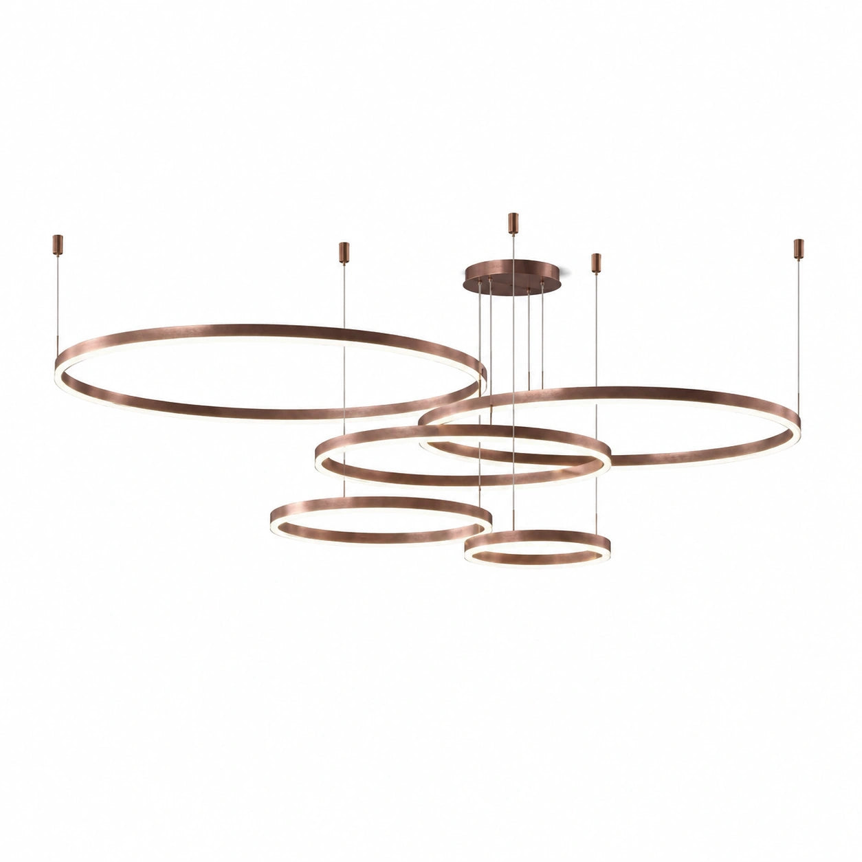 Esstisch – 20 cm, moderner Stil, mit LED-Beleuchtung, aus Aluminium, Braun, für Wohnzimmer