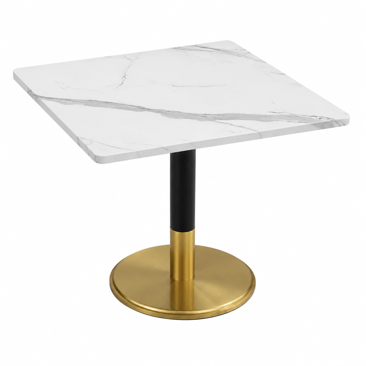 Esstisch – für 2 Personen, 80 × 60 cm, moderner Stil, rechteckige Form, aus Holz, Gold, für Esszimmer, Küche und Büro