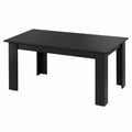 Esstisch – für 4–6 Personen, 158 × 70 cm, rechteckige Form, ausziehbar, Schwarz, für Esszimmer und Küche
