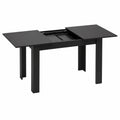 Esstisch – für 4–8 Personen, 158 × 70 cm, moderner Stil, ausziehbar, aus Holz, Schwarz, für Esszimmer und Küche