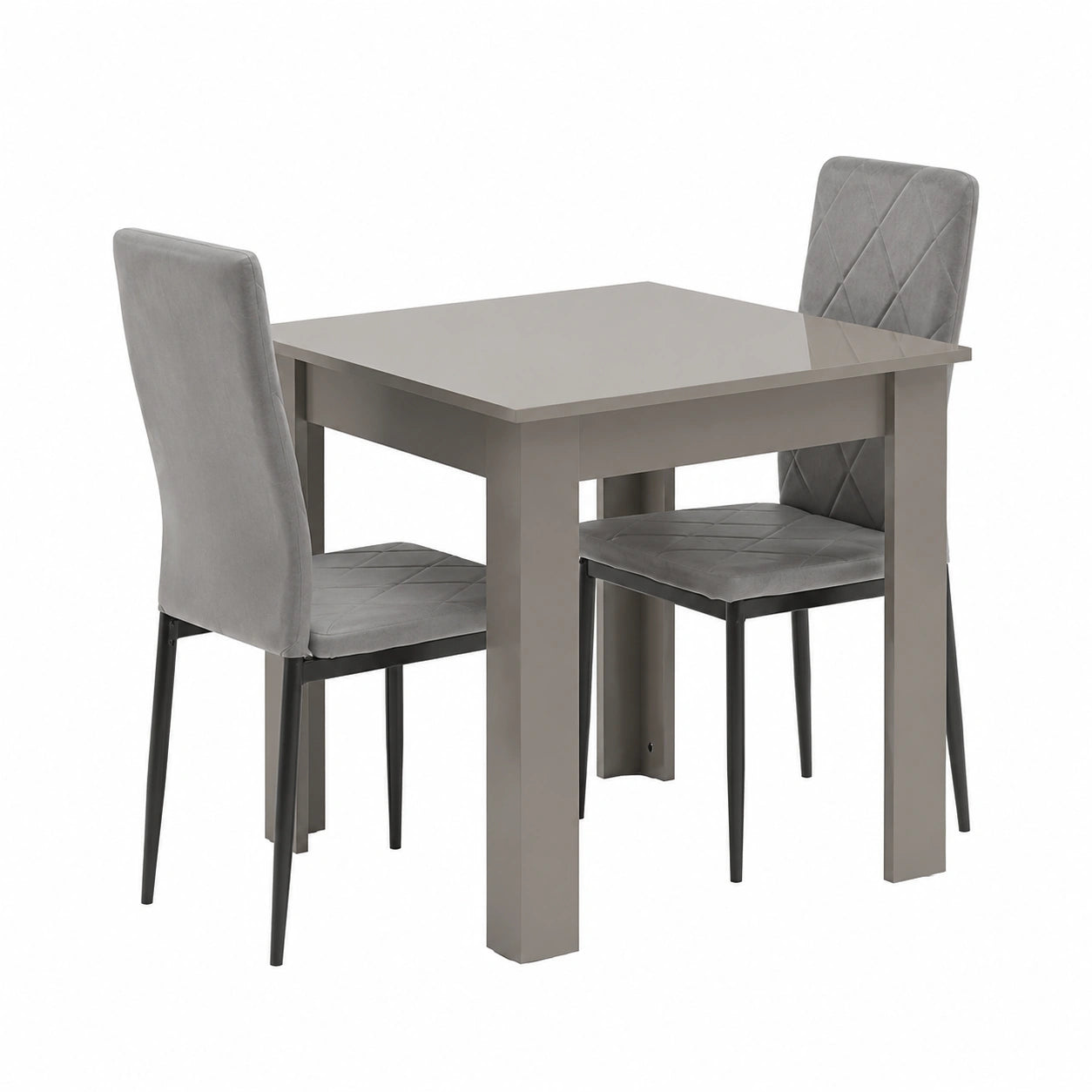 Esstisch – mit 2 Stühlen, 75 × 75 cm, für Esszimmer und Küche