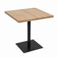 Tisch – 70 × 70 cm, Industriestil, aus Massivholz und Metall, Hellbraun