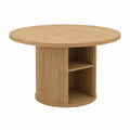 Esstisch – 110 cm, runde Form, mit Stauraum, aus Holz