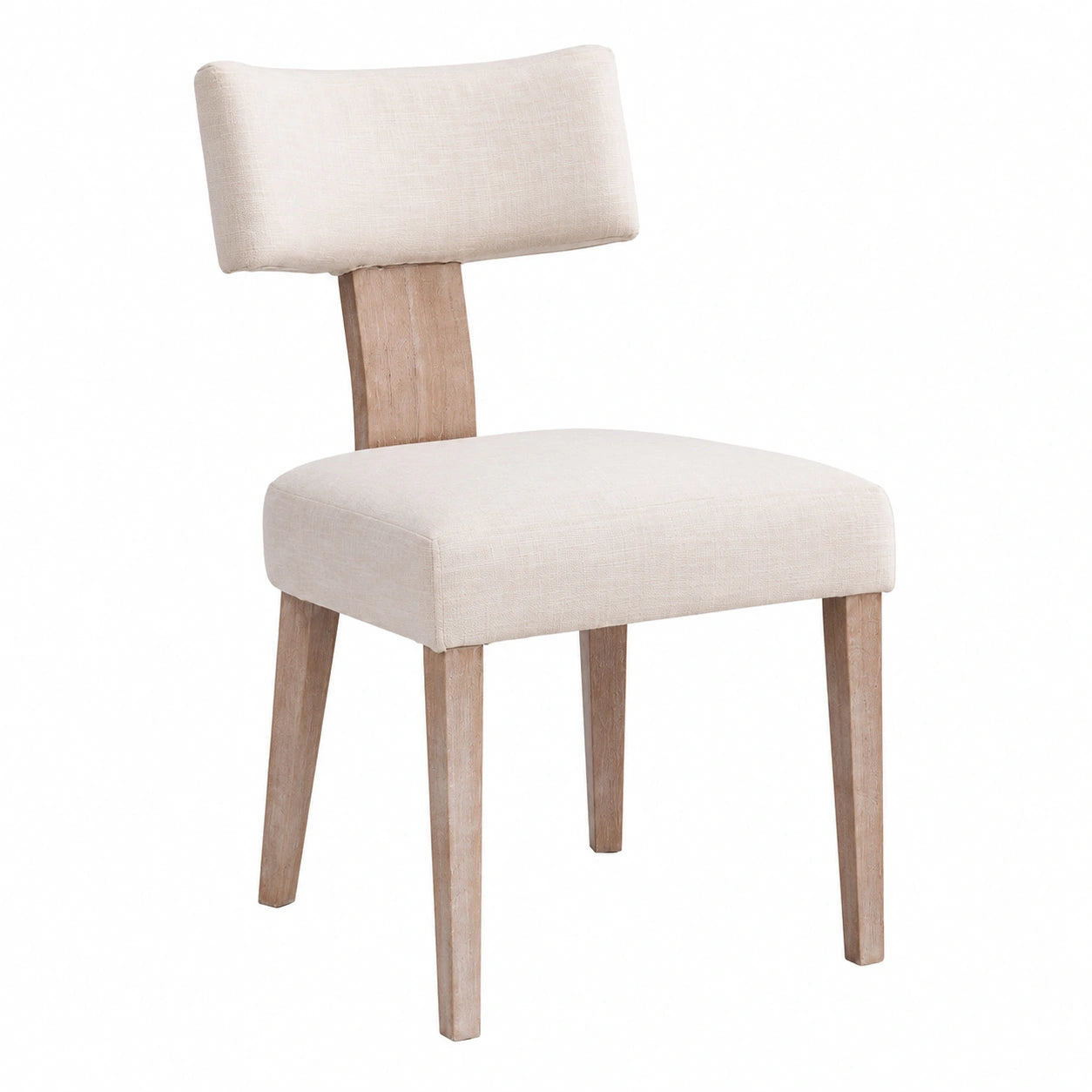 Esszimmerstühle – 2er-Set, gepolstert, aus Leinen und Holz, Beige, für Esszimmer