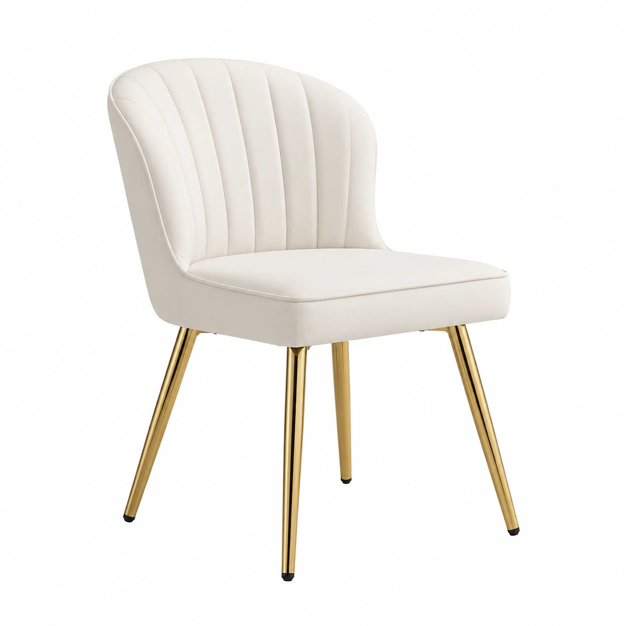 Esszimmerstühle – 2er-Set, moderner Stil, gepolstert, mit Rückenlehne, aus Samt, Beige, für Küche und Wohnzimmer
